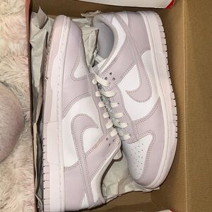 Nike Dunk Women's White and Light Purple Sneakers